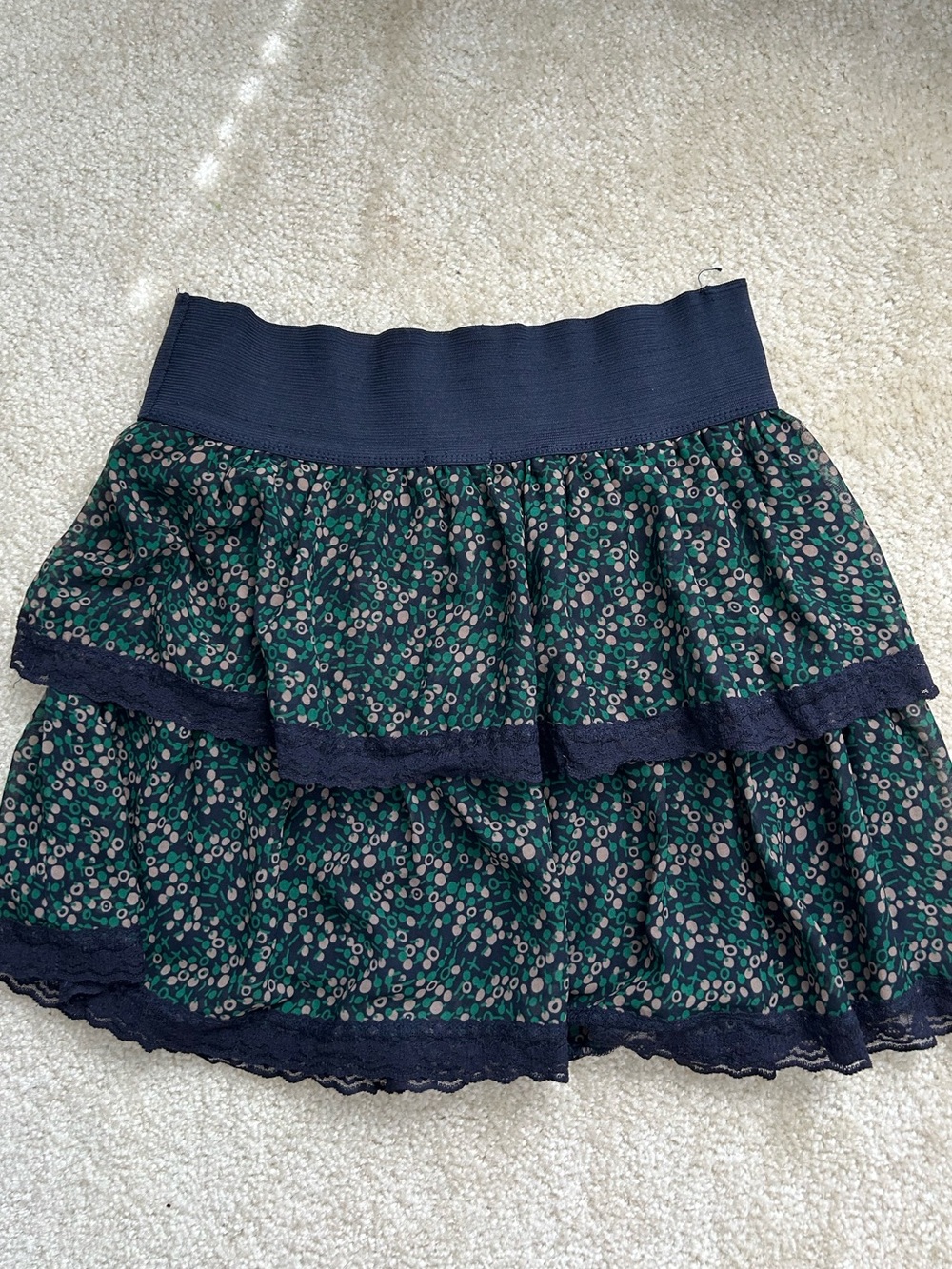 2010s Floral Mini Skirt Size S